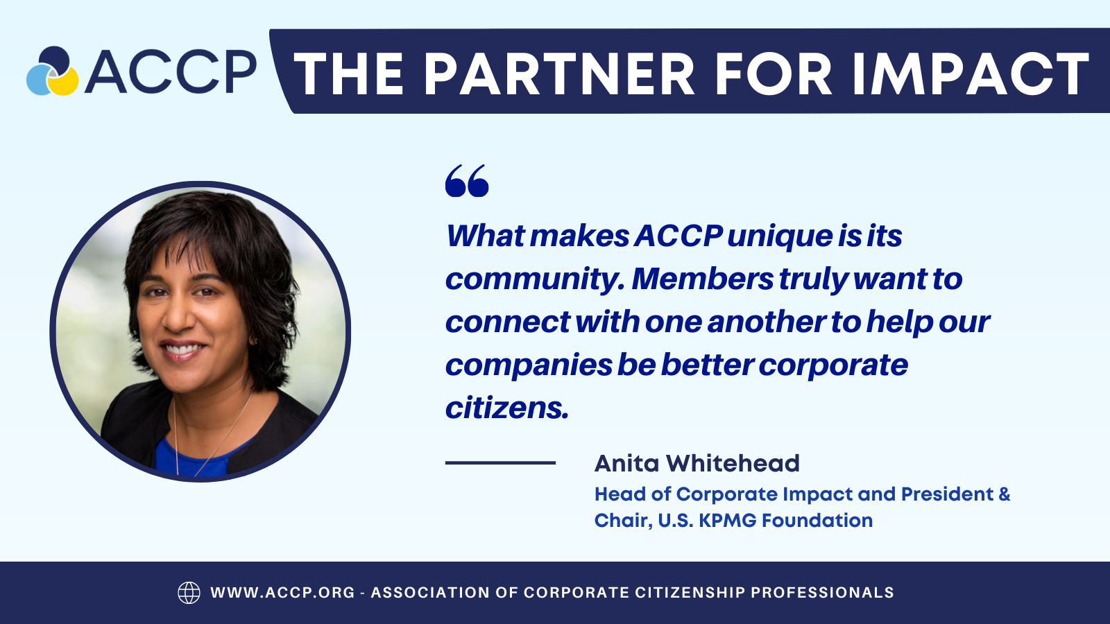 ACCP The Partner For Impact Anita Whitehead